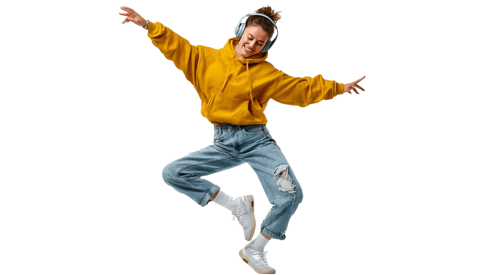 Woman with headphones